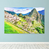 Canvas Machu Picchu, Cusco - Peru Afdruk (Insitu (Houten vloer))