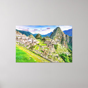 Canvas Machu Picchu, Cusco - Peru Afdruk