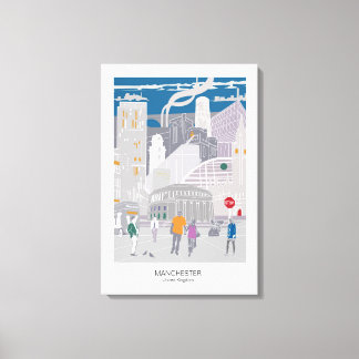 Canvas Manchester Skyline Illustratie
