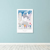 Canvas Manchester Skyline Illustratie Afdruk (Insitu (Houten vloer))