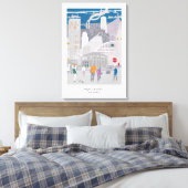 Canvas Manchester Skyline Illustratie Afdruk (Insitu (Slaapkamer))
