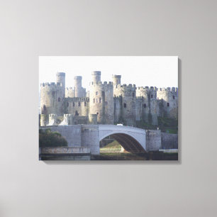Canvas Medieval Conwy Afdruk