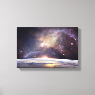 canvas met bodem- en ruimtebekleding afdruk
