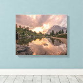 Canvas met een omwikkelde bergband afdruk (Insitu (Houten vloer))