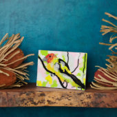 Canvas met Ezel: Tanagers Bird of Oregon Fotoplaat (Zijkant)