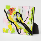 Canvas met Ezel: Tanagers Bird of Oregon Fotoplaat (Zijkant)