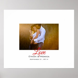 Canvas met gepersonaliseerde bruiloft poster