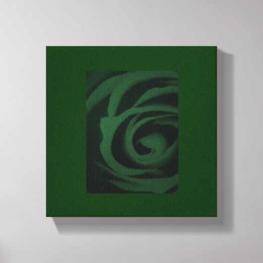 Canvas met groen Roos Afdruk (Voorkant)