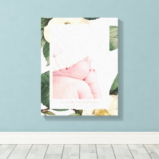 Canvas met groot wit Lijst (Insitu (Houten vloer))