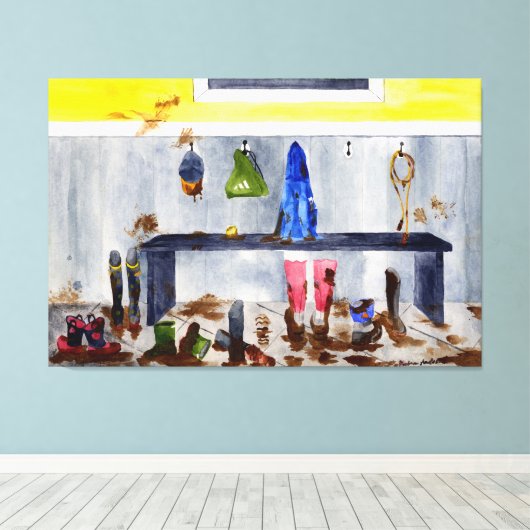 canvas met modderruimte afdruk (Insitu (Houten vloer))