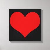 Canvas met rode hartslag (Voorkant)