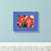 Canvas met rode tulpen afdruk (Insitu (Houten vloer))