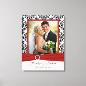 Canvas met rode, zwarte en witte dunneddinterband (Voorkant)