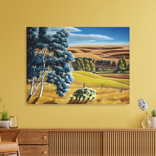 Canvas met schilderingen in het Canadese landschap (Insitu (Woonkamer))