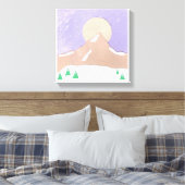 Canvas met Snowy Mountain Scene Afdruk (Insitu (Slaapkamer))