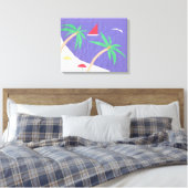 Canvas met strandscène afdruk (Insitu (Slaapkamer))