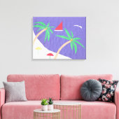 Canvas met strandscène afdruk (Insitu (Woonkamer))