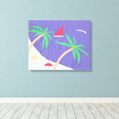 Canvas met strandscène afdruk (Insitu (Houten vloer))