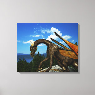 Canvas met Uitzicht-omhulling Afdruk