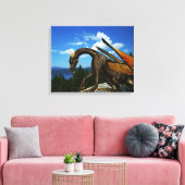 Canvas met Uitzicht-omhulling Afdruk (Insitu (Woonkamer))
