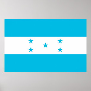 Canvas met vlag van Honduras Poster