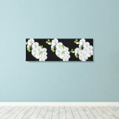 Canvas Muur Art-witte orchideeën Afdruk (Insitu (Houten vloer))