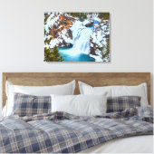 Canvas Muur Art-Yellowstone Waterval Afdruk (Insitu (Slaapkamer))