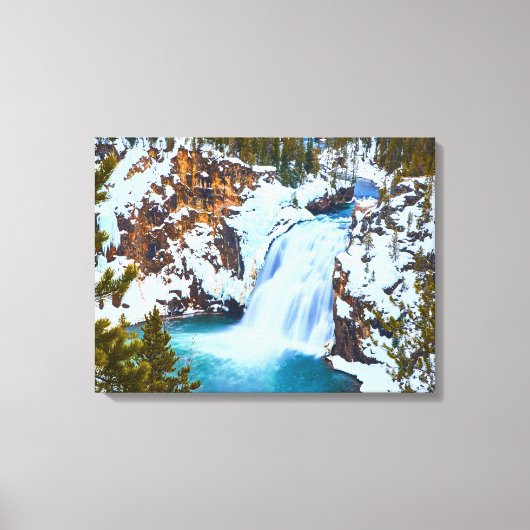 Canvas Muur Art-Yellowstone Waterval Afdruk (Voorkant)