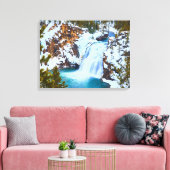 Canvas Muur Art-Yellowstone Waterval Afdruk (Insitu (Woonkamer))
