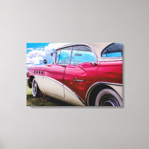 Canvas of a Buick Century Riviera 1955 Afdruk