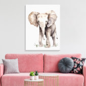 Canvas Olifant Artwork Afdruk (Insitu (Woonkamer))