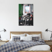 Canvas oude Steam Train Le Mastrou (Insitu (Slaapkamer))