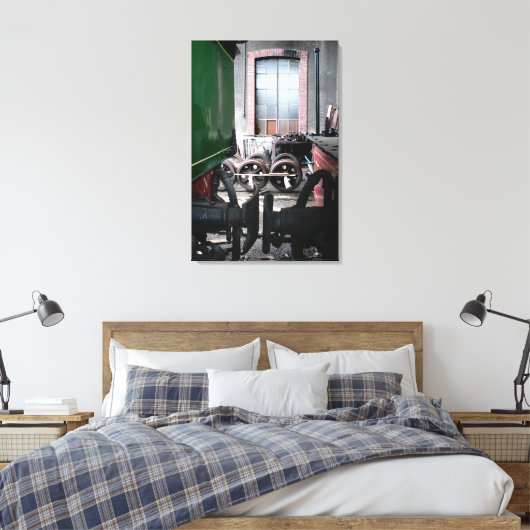 Canvas oude Steam Train Le Mastrou (Insitu (Slaapkamer))