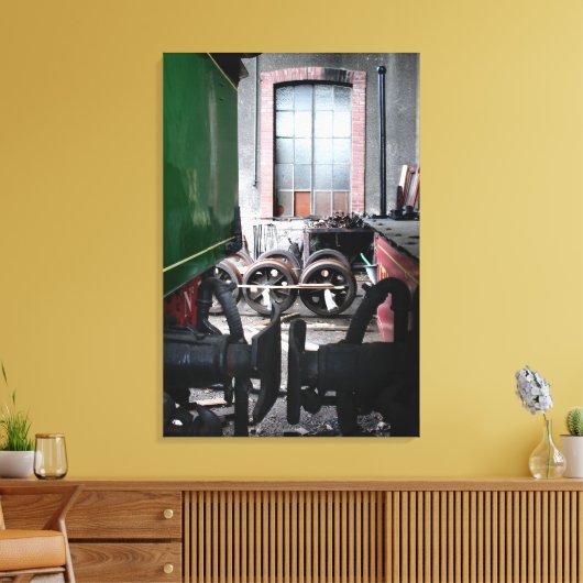 Canvas oude Steam Train Le Mastrou (Insitu (Woonkamer))