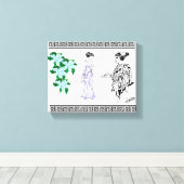 Canvas: Oudgrieks Canvas Afdruk (Insitu (Houten vloer))