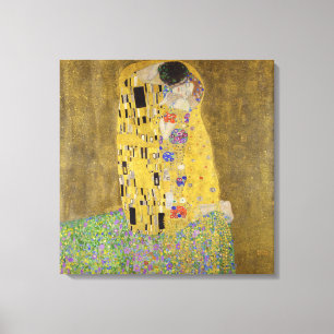 CANVAS PANEL : GUSTAV KLIMT : DE KISS AFDRUK