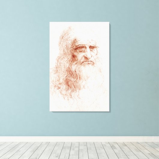 CANVAS PANEL : LEONARDO DA VINCI : SELF PORTRAT (Insitu (Houten vloer))