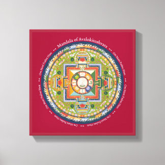 CANVAS PLEIN - Mandala van Chenrezig (Compassie) Afdruk