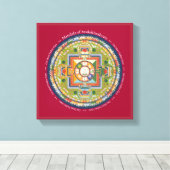 CANVAS PLEIN - Mandala van Chenrezig (Compassie) Afdruk (Insitu (Houten vloer))