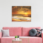 Canvas prin voor de fotografie van het strand Ocea (Insitu (Woonkamer))