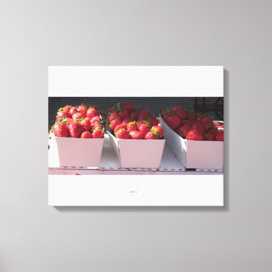 Canvas Print - aardbeibedden (Voorkant)