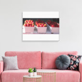 Canvas Print - aardbeibedden (Insitu (Woonkamer))