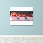 Canvas Print - aardbeibedden (Insitu (Houten vloer))