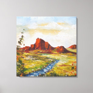 Canvas Print Ann Hayes schilderend Red Rock Canyan