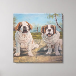 Canvas Print Ann Hayes schilderend Twee Sint Berna
