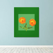 Canvas Print - Calendula (Insitu (Houten vloer))