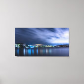 Canvas Print - Cityscape op zonsopgang (Voorkant)