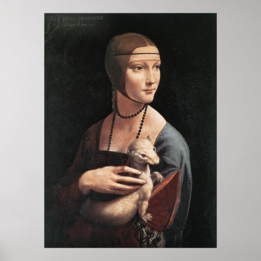Canvas Print - Dame met een Ermine (Voorkant)