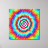 Canvas Print Explosion in Blue en Oranje