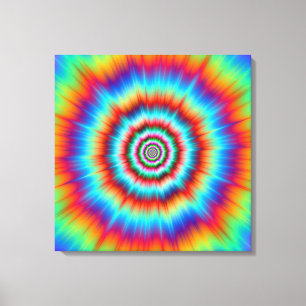 Canvas Print Explosion in Blue en Oranje